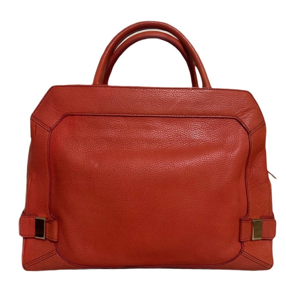 Botkier Red Leather Satchel with Structured Design